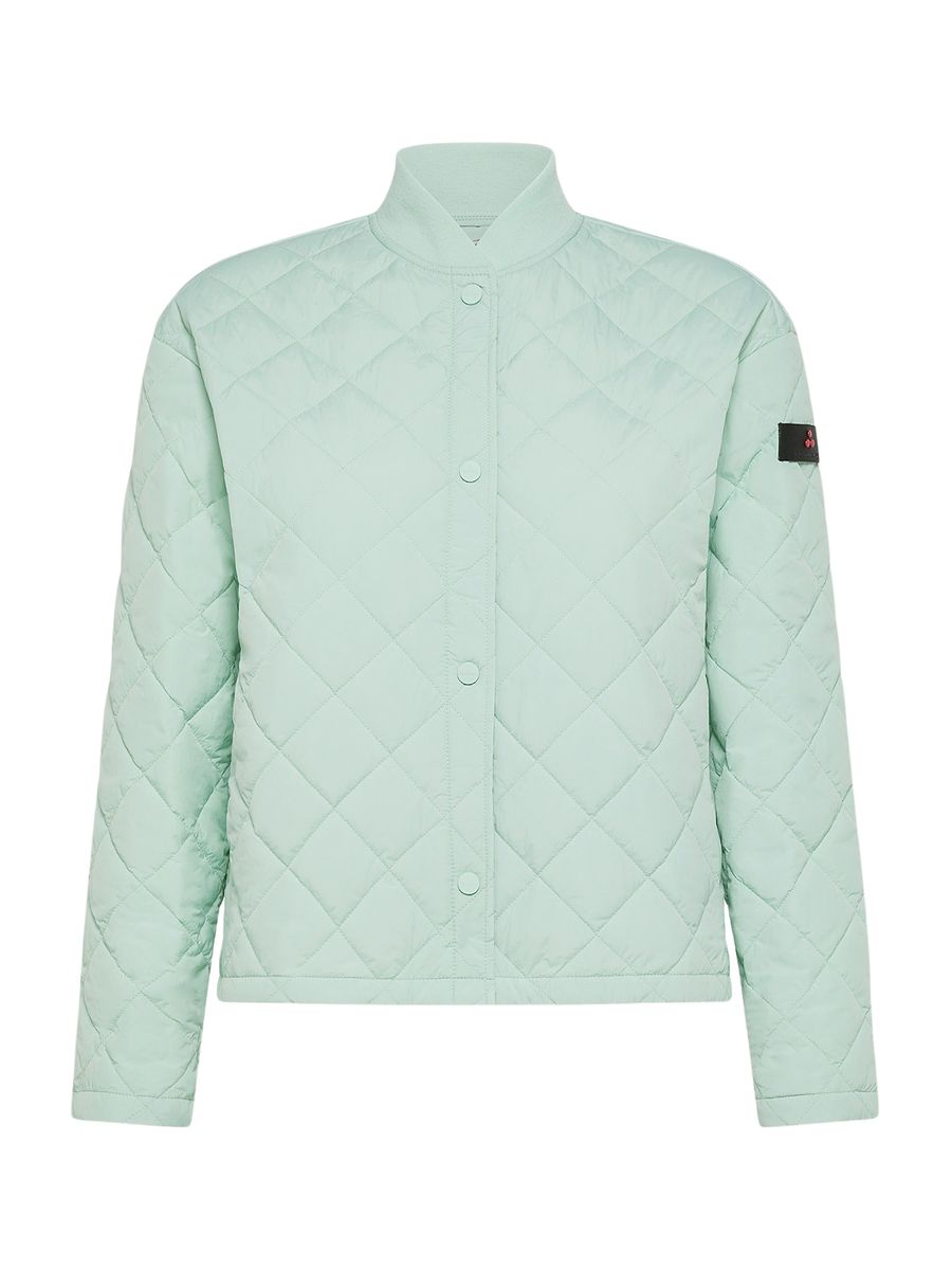 Rautensteppjacke mit Druckknopfleiste