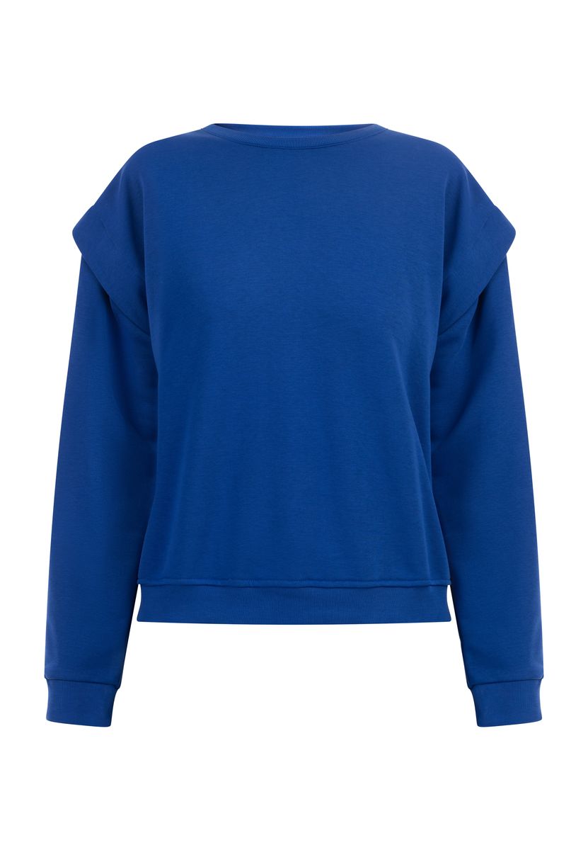 Lockeres Sweatshirt mit Schulter-Overlays