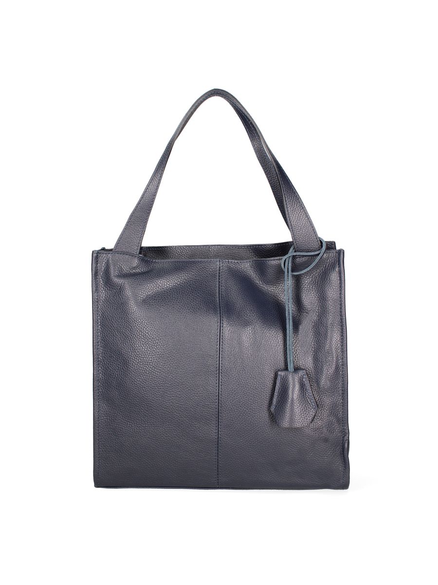 Minimalistischer Shopper aus genarbtem Leder