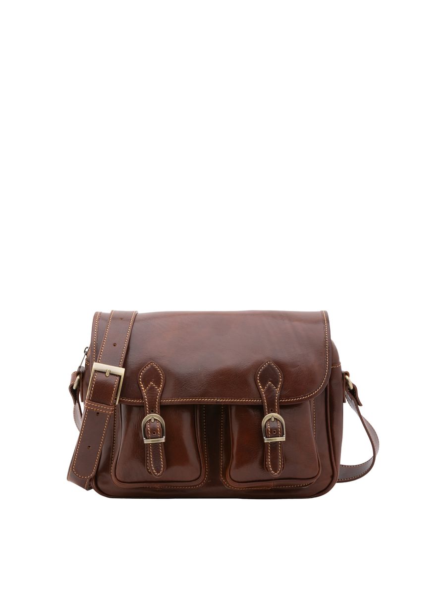 Klassische Leder-Shopper mit abnehmbarem Gurt