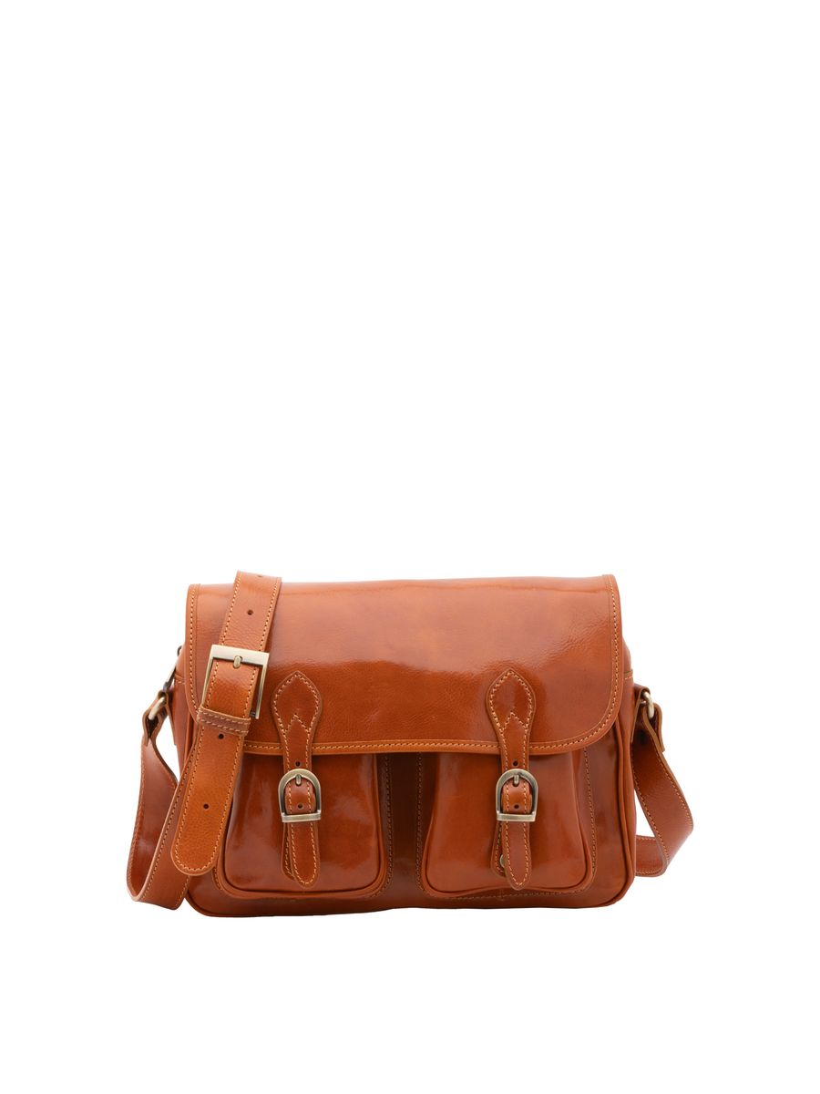 Klassische Leder-Shopper mit abnehmbarem Gurt