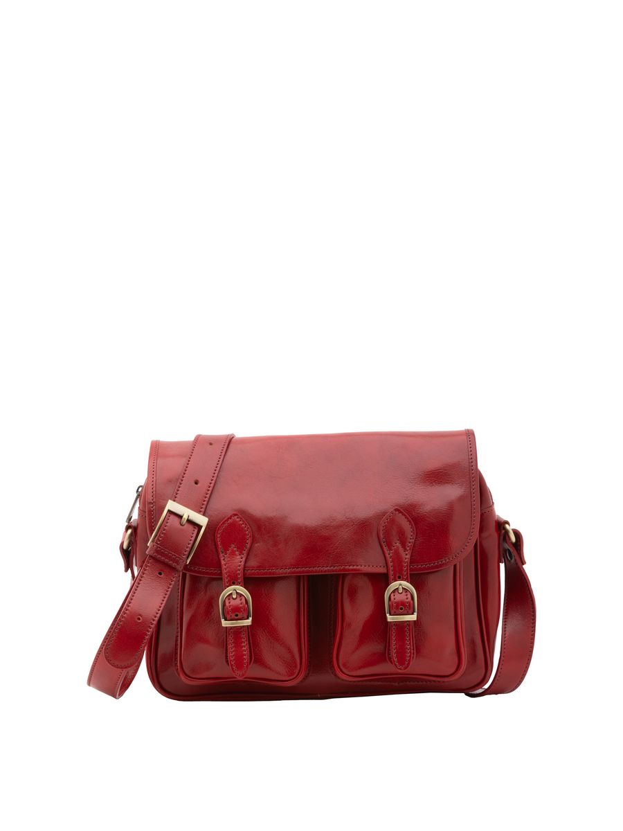 Klassische Leder-Shopper mit abnehmbarem Gurt