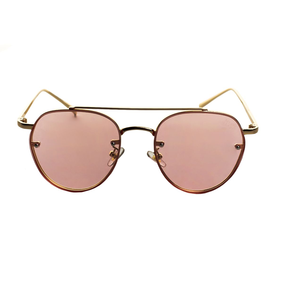 Retro Runde Doppelsteg-Sonnenbrille