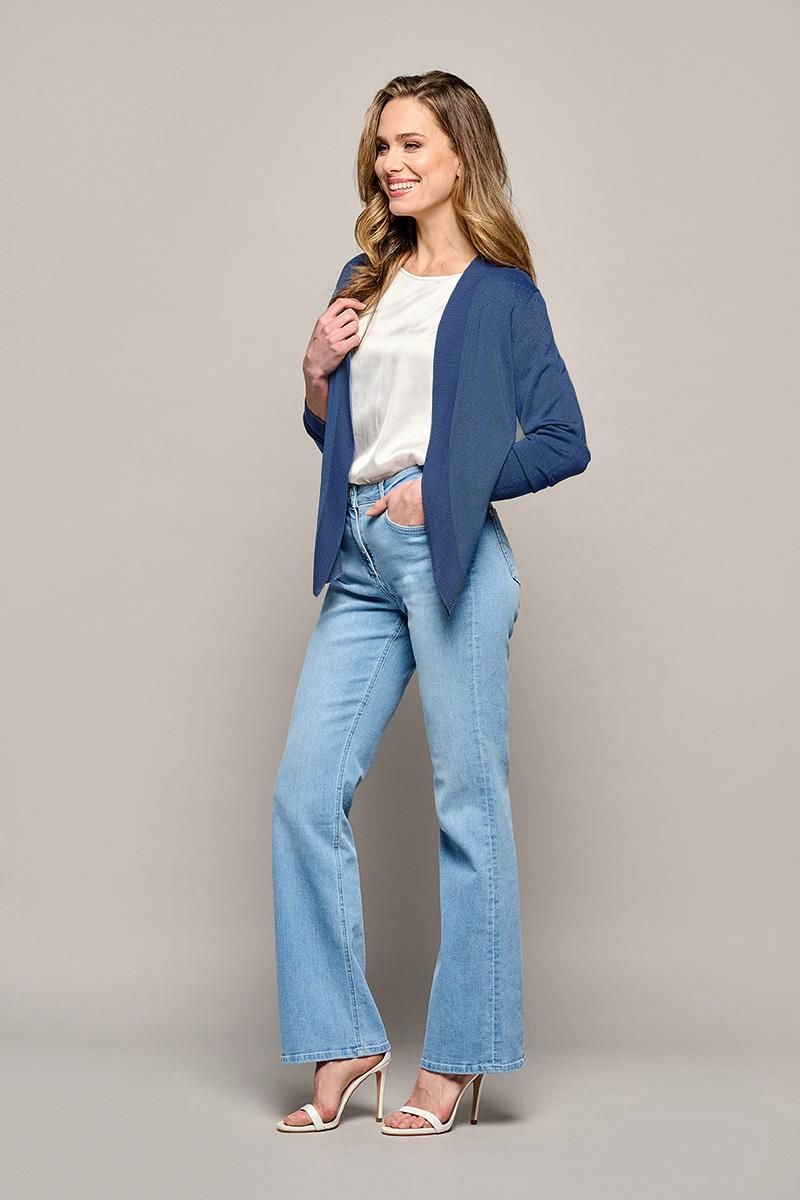 Feinstrick-Cardigan mit Lurex-Effekt