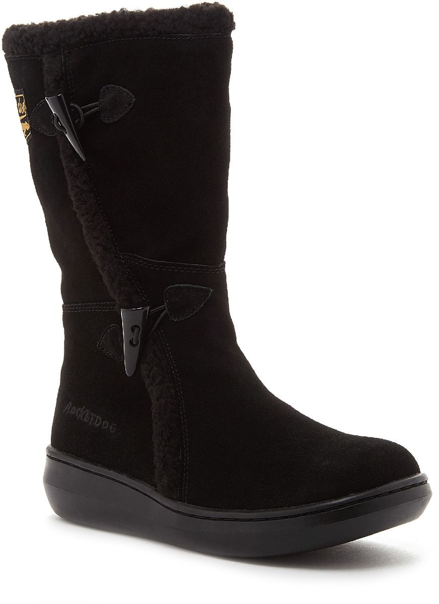 Mittelhohe Winterstiefel aus Wildleder
