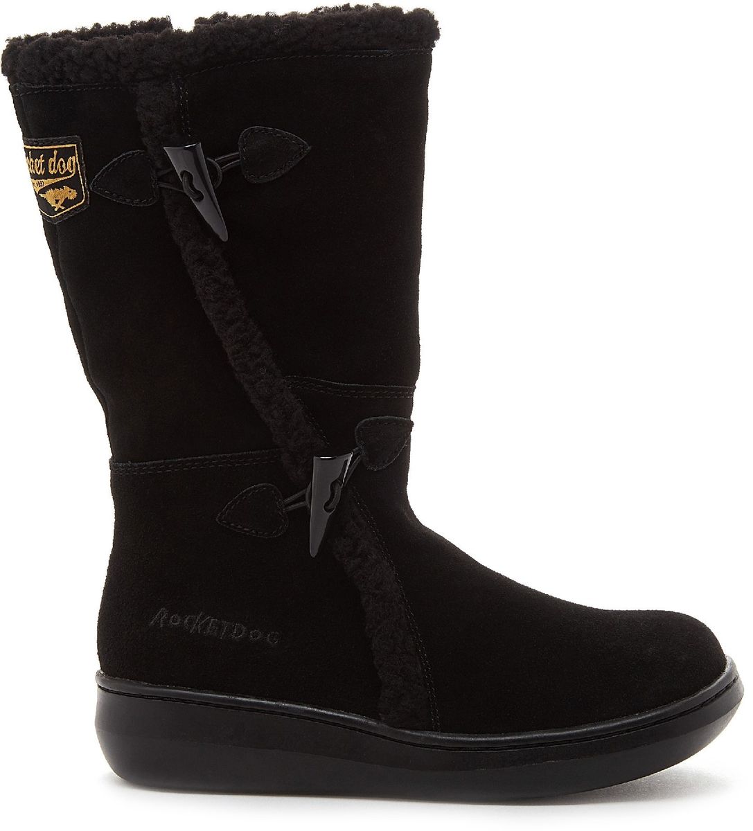 Mittelhohe Winterstiefel aus Wildleder