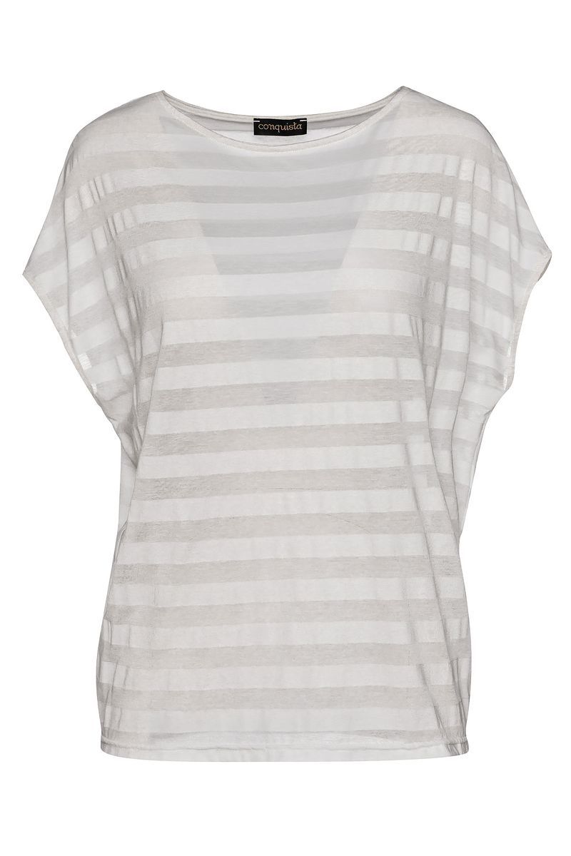 Halbtransparentes gestreiftes Oversized-Top