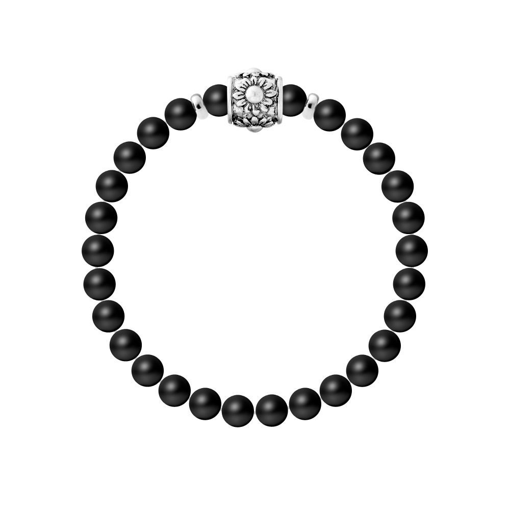 Handgefertigtes N'Djaména Onyx Perlenarmband