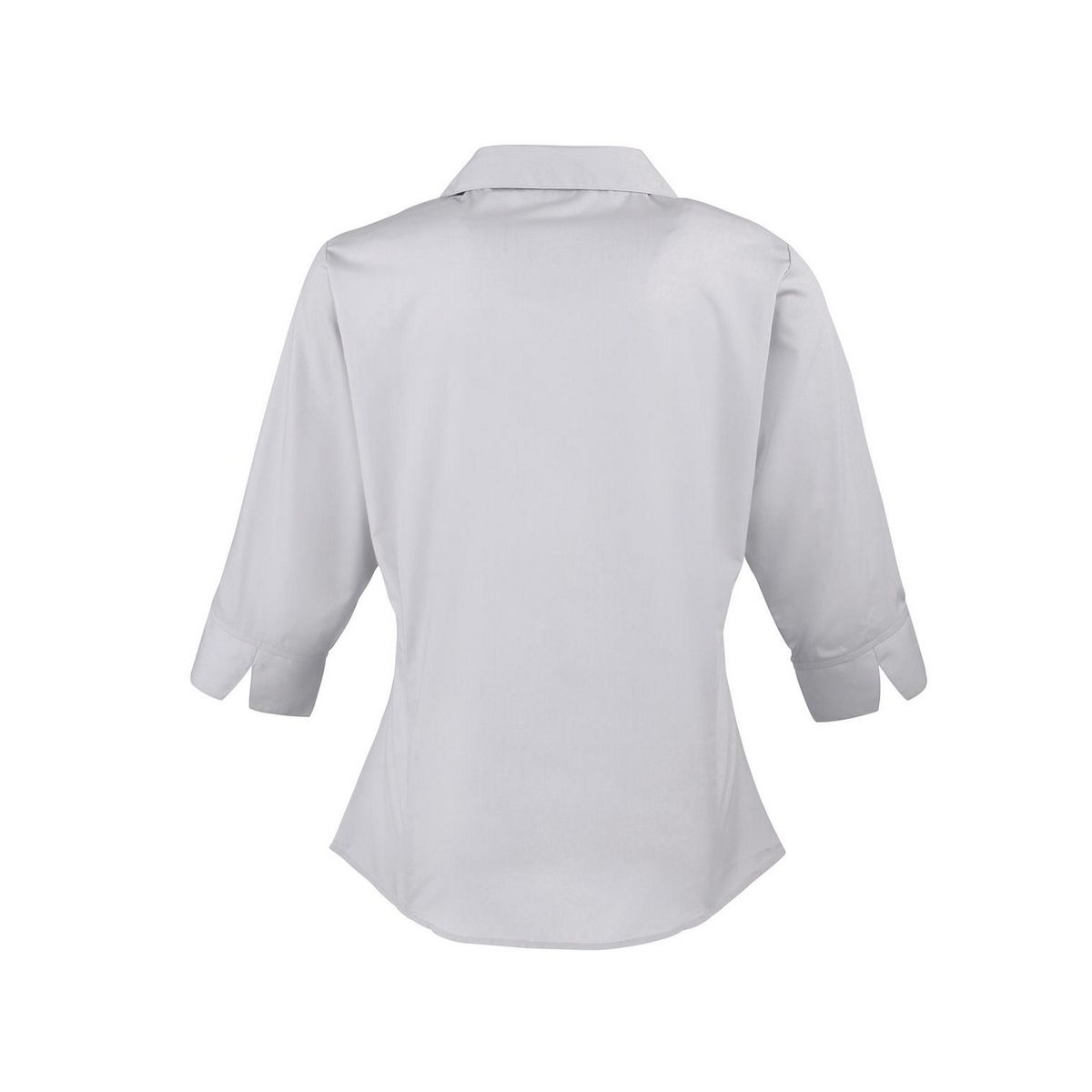 Taillierte 3/4-Arm Popeline-Bluse