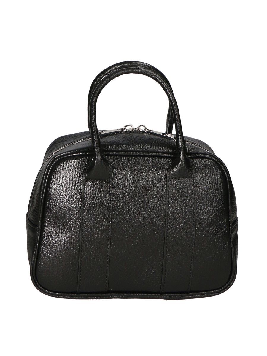 Genarbte Leder Mini Bowling-Bag