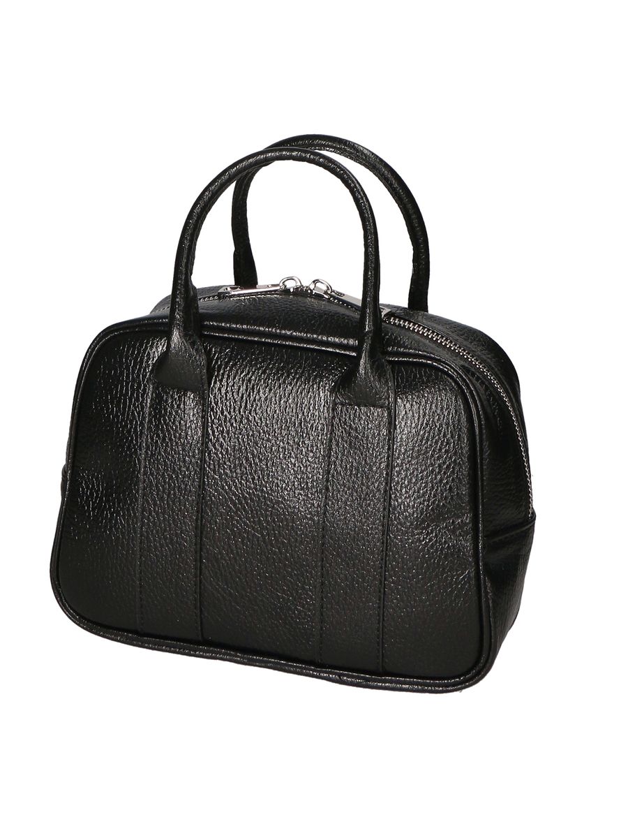 Genarbte Leder Mini Bowling-Bag
