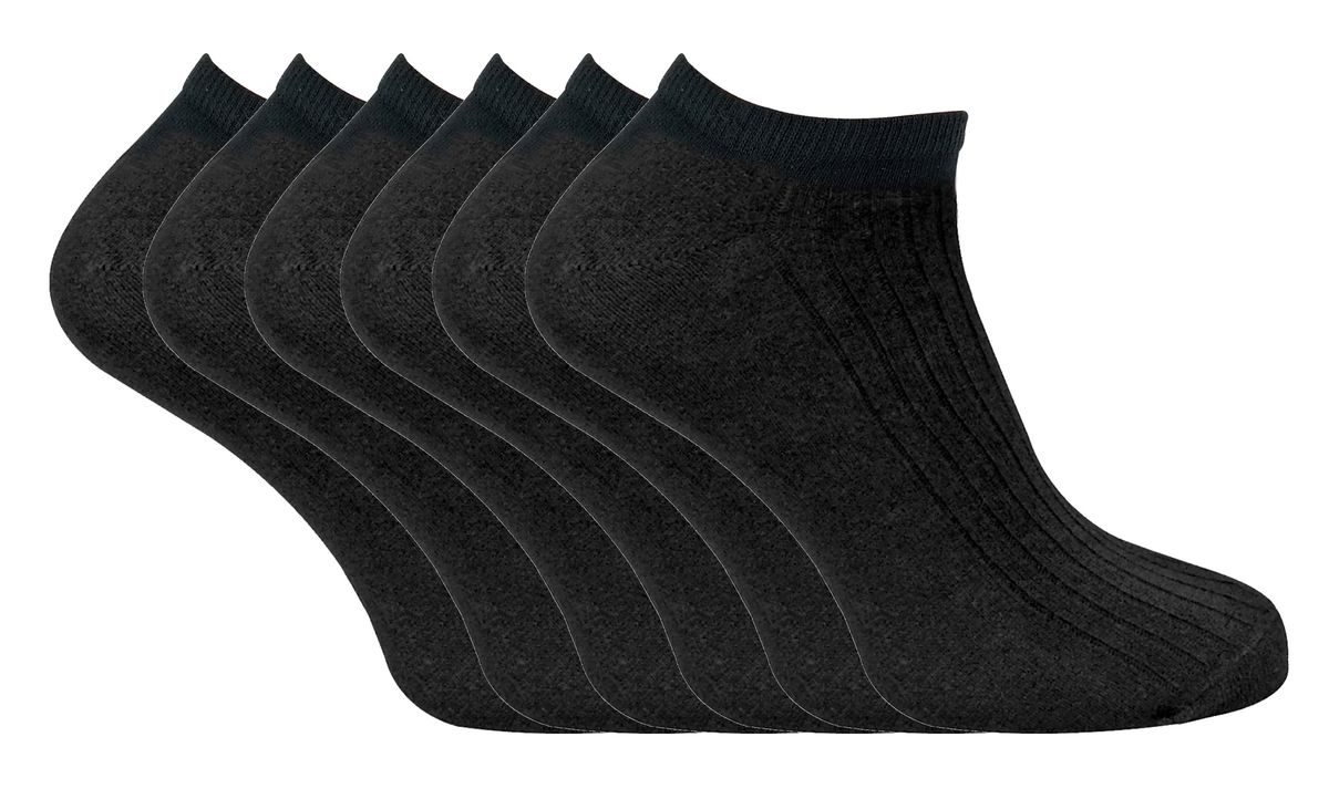 Gerippte Baumwoll-Ankle-Socken
