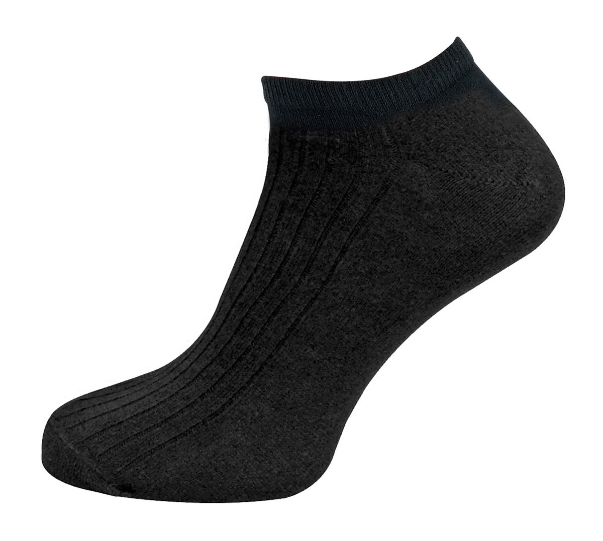 Gerippte Baumwoll-Ankle-Socken