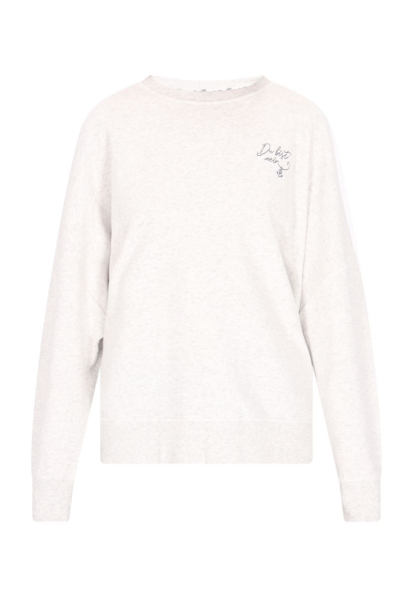 Lockeres Crewneck-Sweatshirt in Melange-Optik