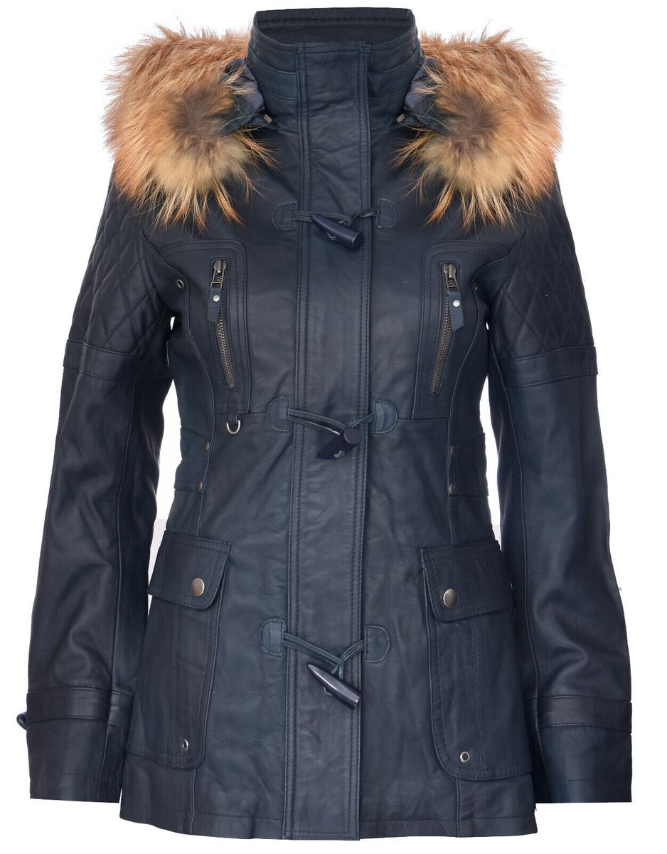 Gesteppte Leder-Parkajacke Northampton
