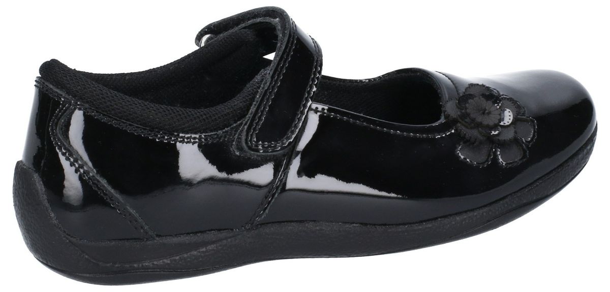 Lackleder Mary Janes mit Blumen-Applikation