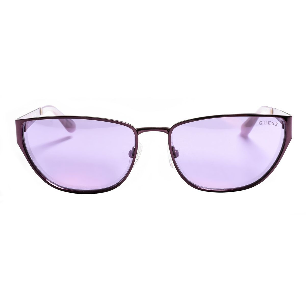 Rechteckige Metallsonnenbrille mit getönten Gläsern