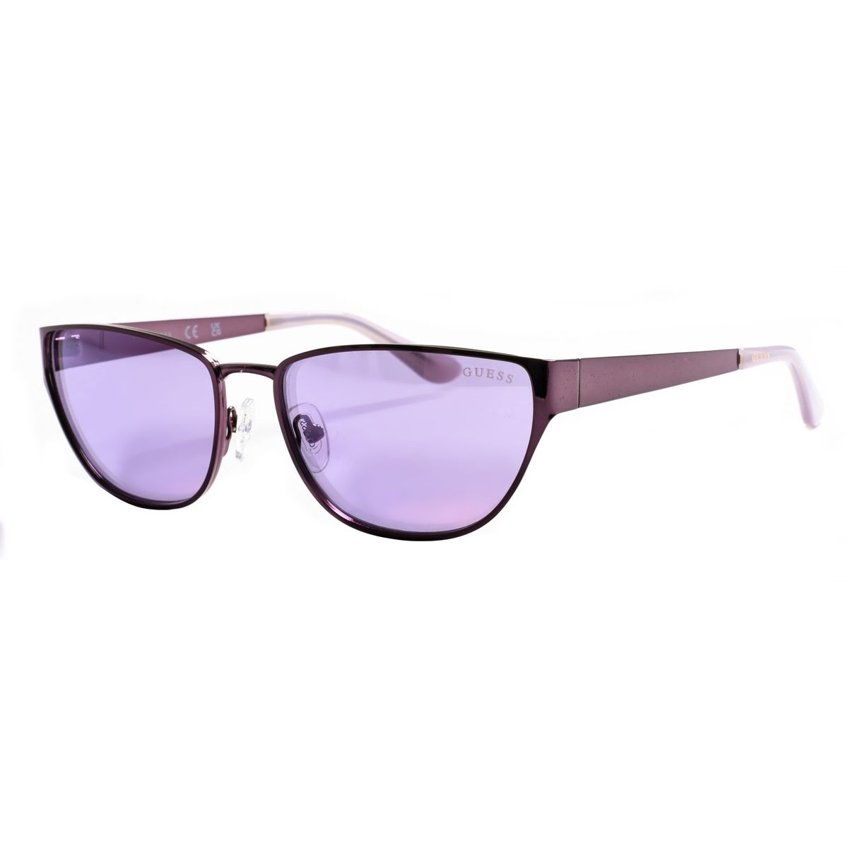 Rechteckige Metallsonnenbrille mit getönten Gläsern