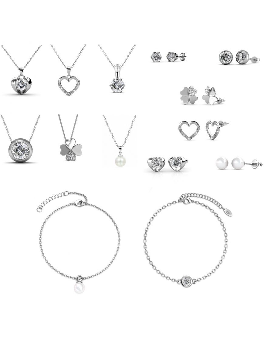 Romantisches Schmuck-Geschenkset in Silber