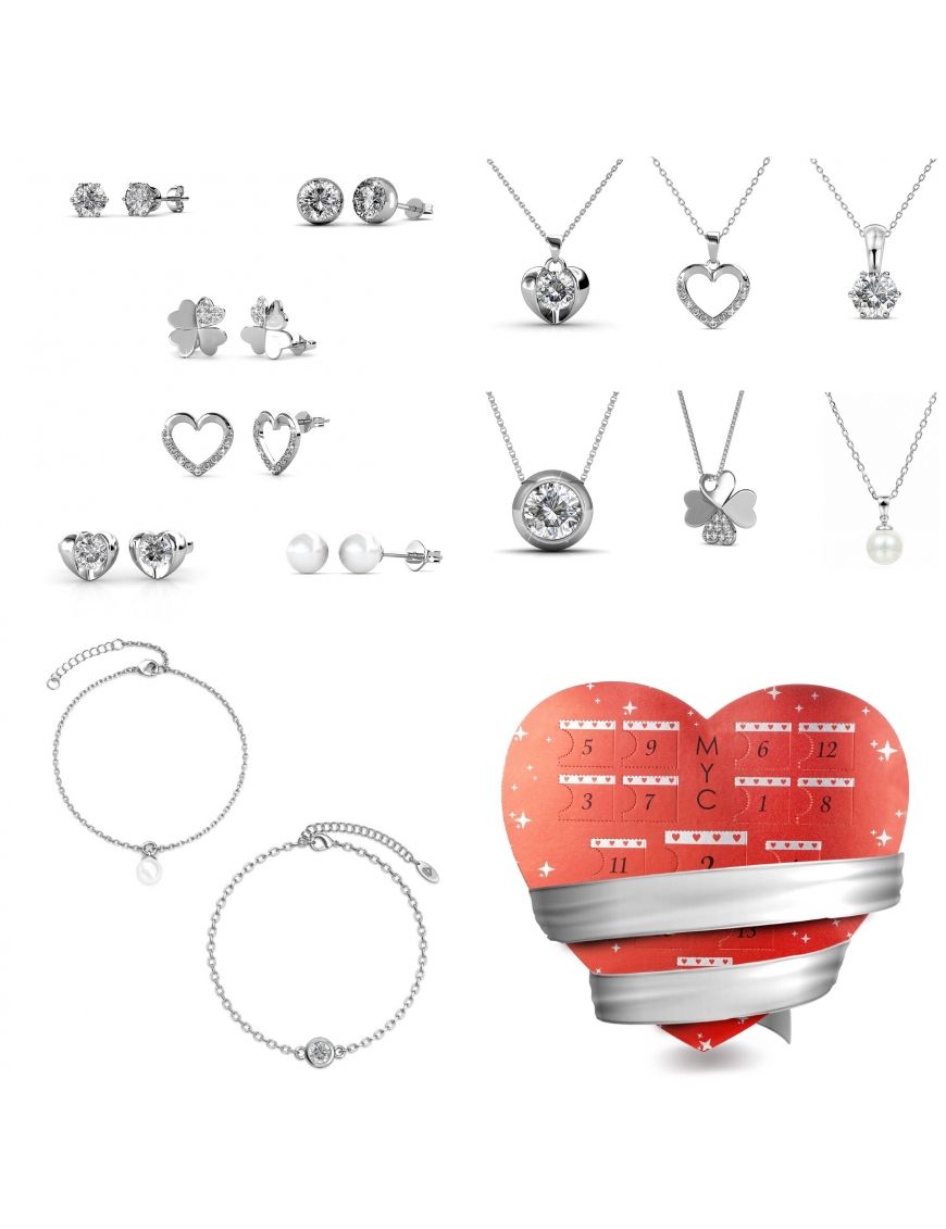 Romantisches Schmuck-Geschenkset in Silber