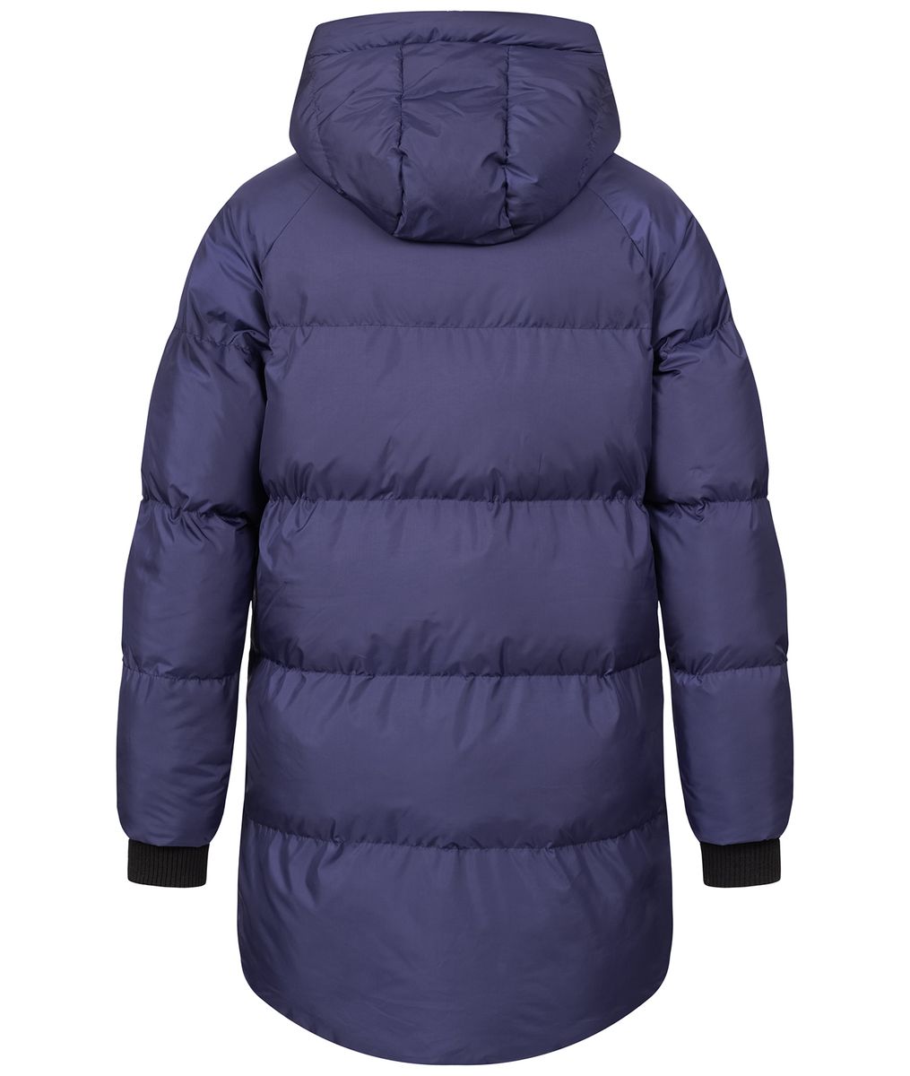 Mittellanger gesteppter Parka mit Kapuze