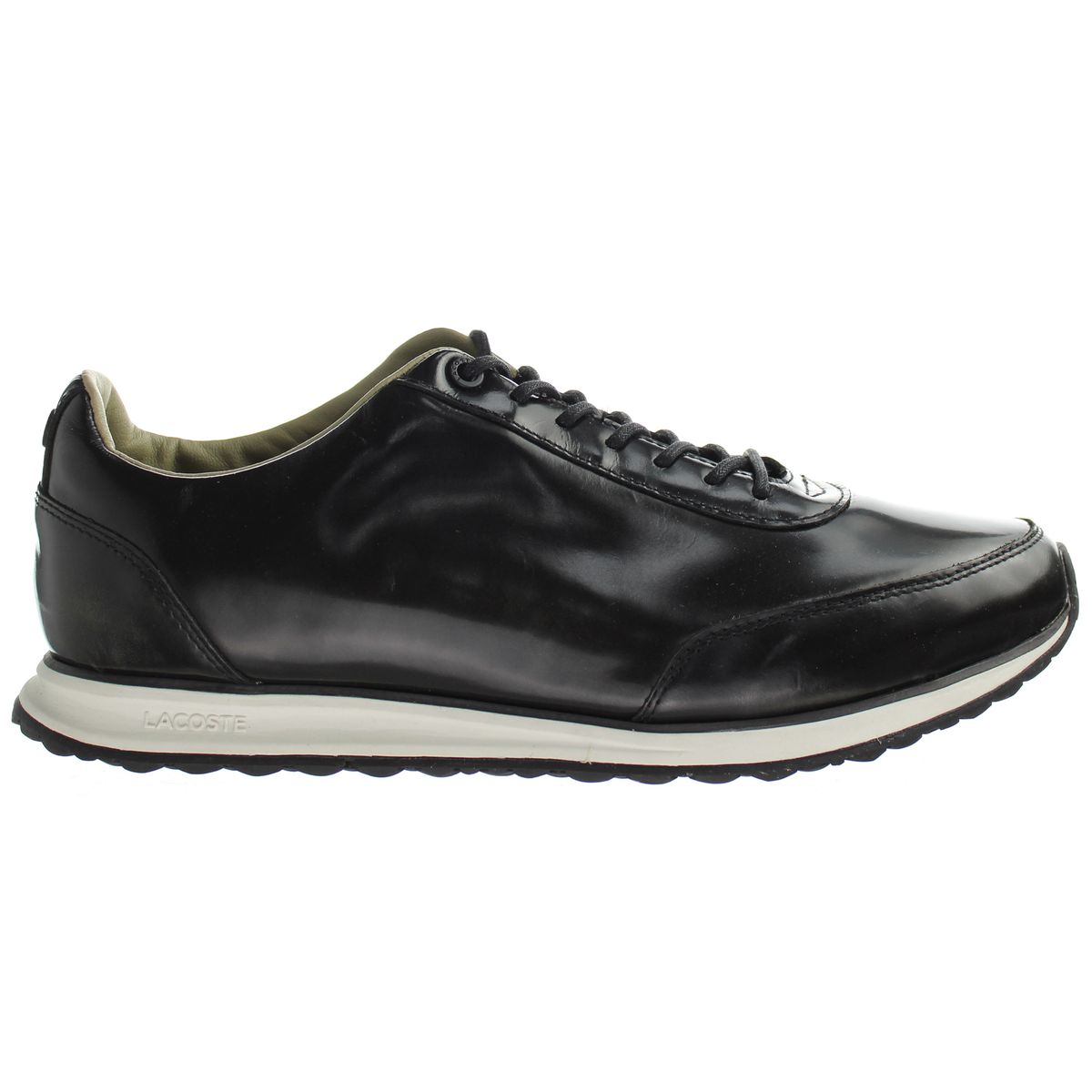 Schmale Low-Top Sneaker in Lackoptik