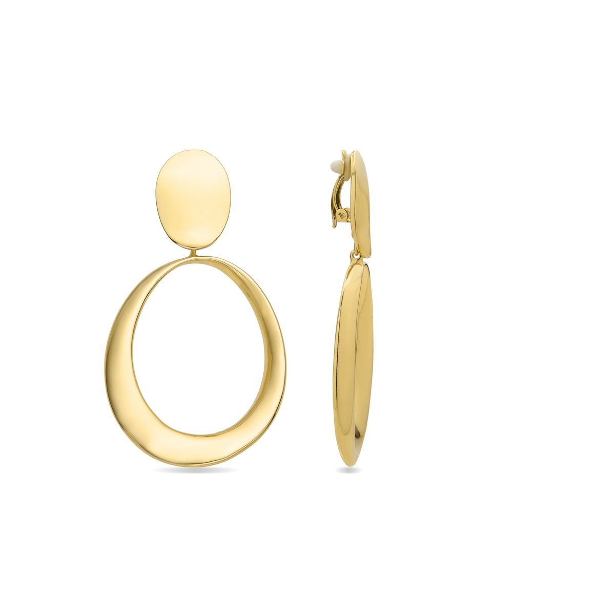 Geometrische Statement-Ohrringe mit Gold-Finish