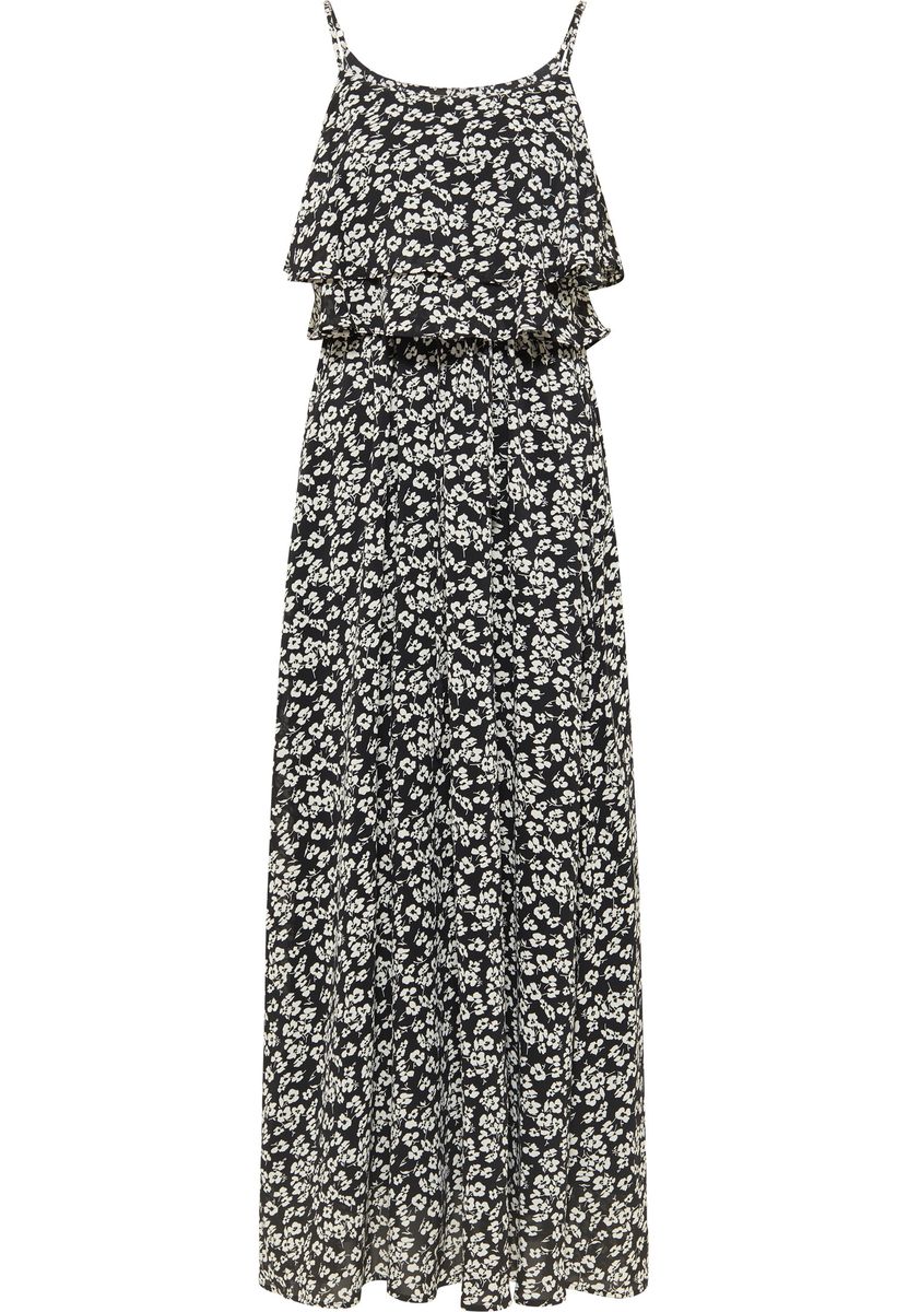 Fließendes Stufen-Maxikleid mit Blumenmuster