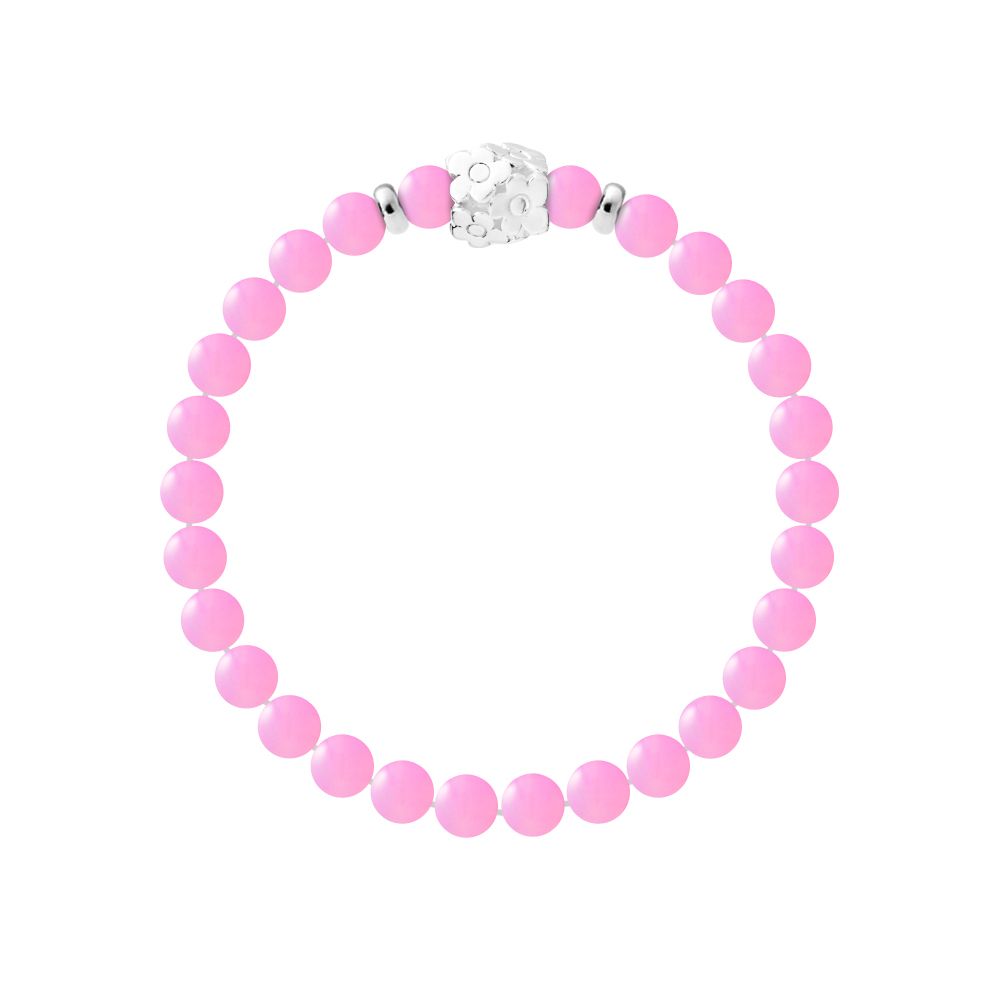 Elastisches Perlenarmband mit Blumenanhänger