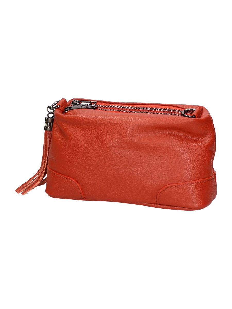 Leder-Beuteltasche mit Troddel