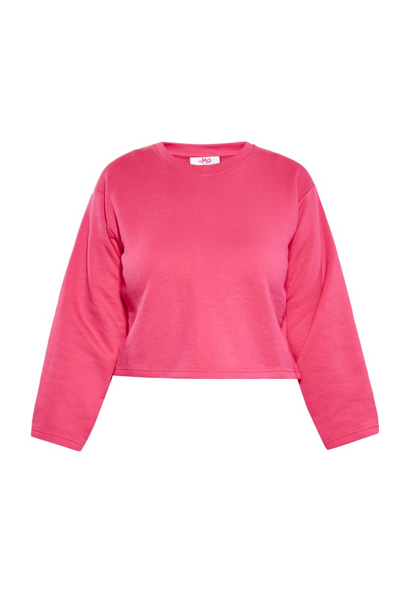 Cropped-Sweatshirt aus Frottee-Strick