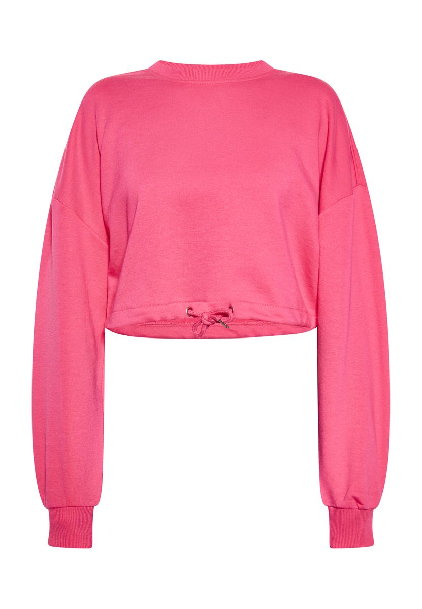 Cropped-Sweatshirt aus Frottee-Strick