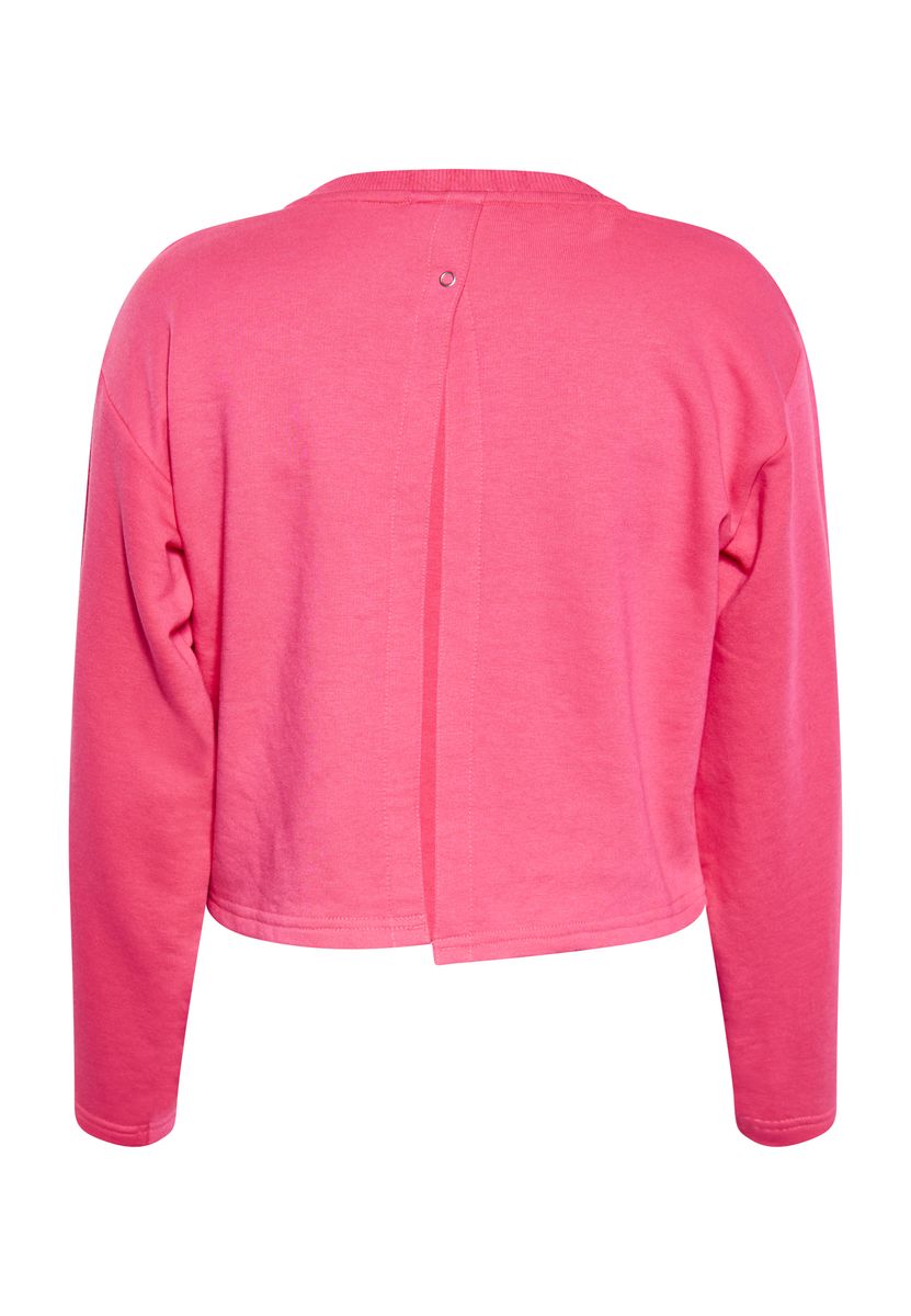 Cropped-Sweatshirt aus Frottee-Strick