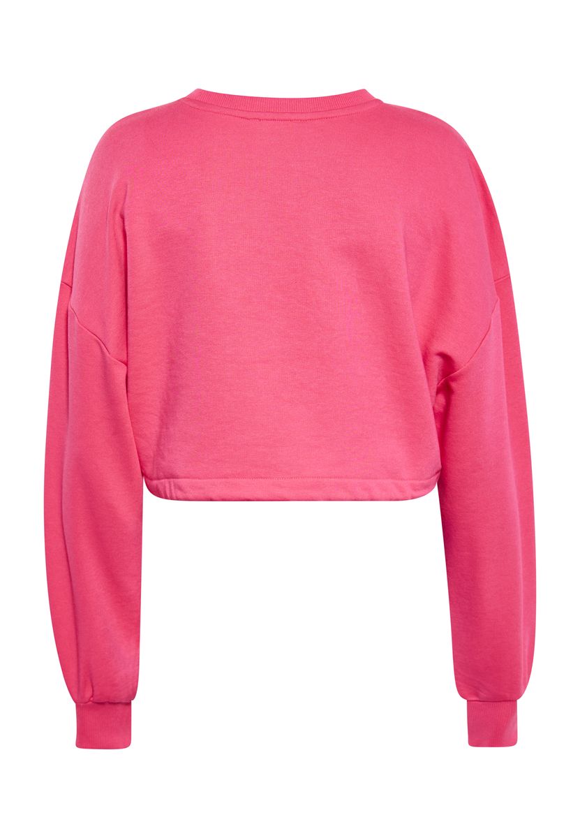 Cropped-Sweatshirt aus Frottee-Strick