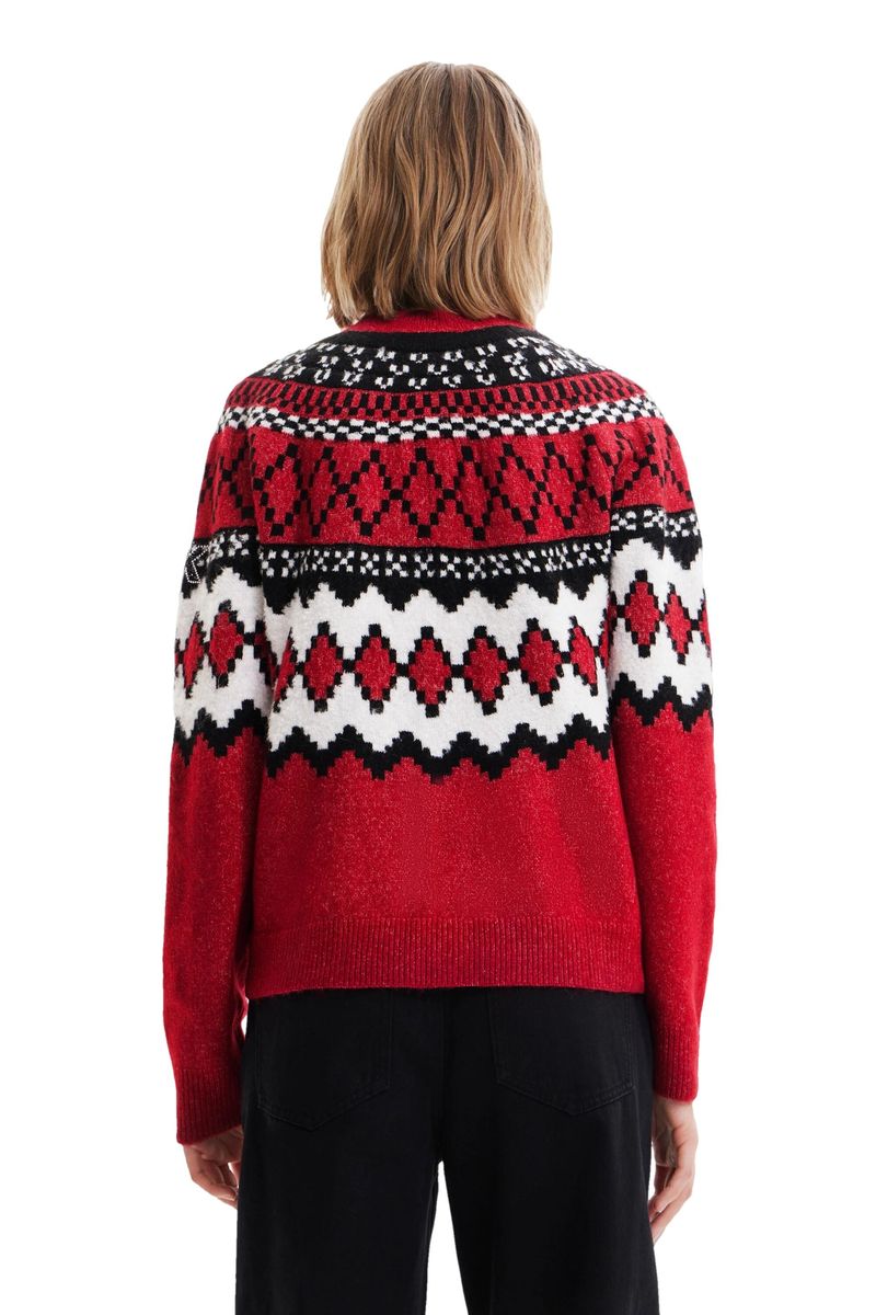 Geometrischer Fair-Isle-Strickpullover