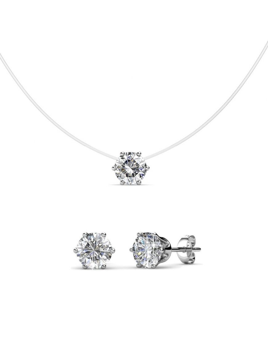 Minimalistisches Schwebendes Kristall-Schmuckset