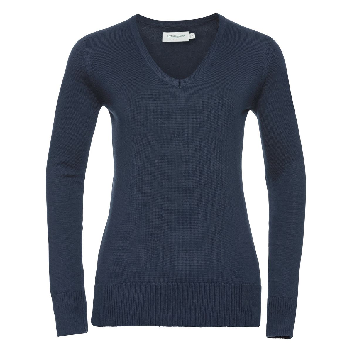 Klassischer Strickpullover mit V-Ausschnitt