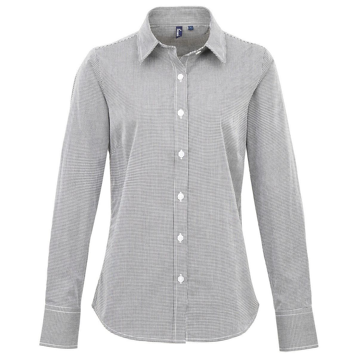 Langärmeliges Gingham-Hemd aus Baumwolle