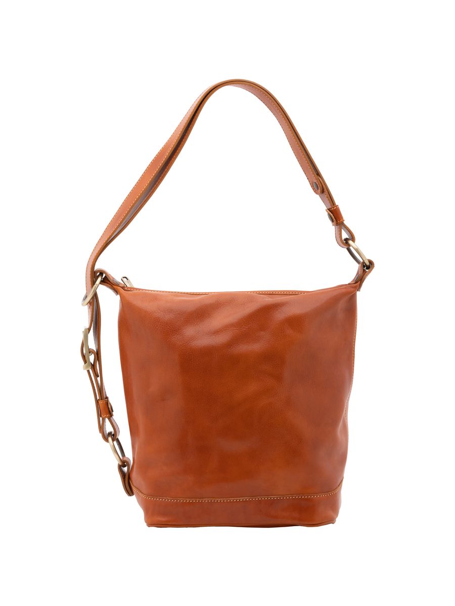 Minimalistische Leder-Beuteltasche