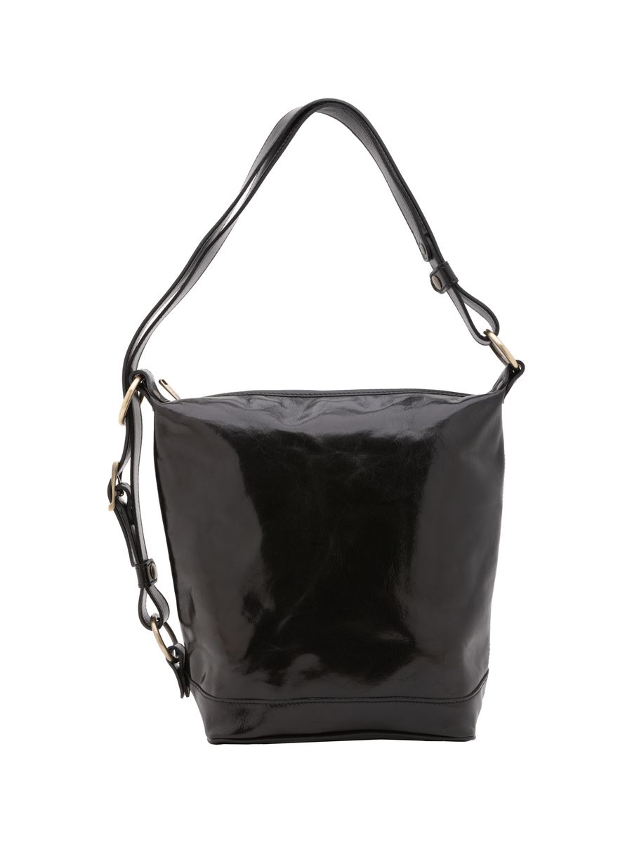 Minimalistische Leder-Beuteltasche