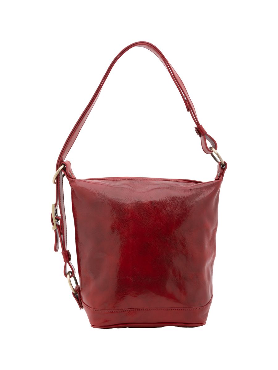 Minimalistische Leder-Beuteltasche