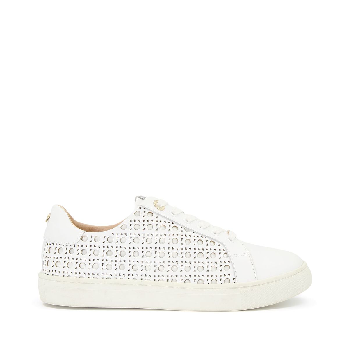 Leder-Sneaker mit feinem Lochmuster