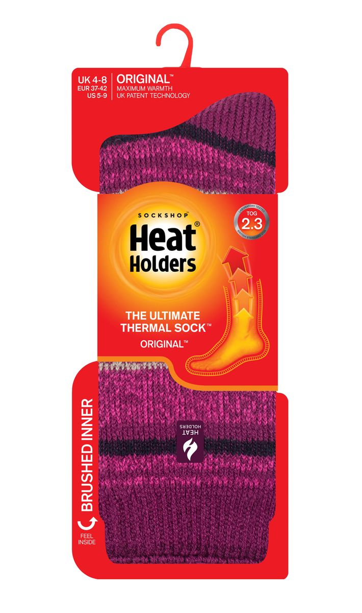 Thermo-Strickstrümpfe mit Streifenmuster