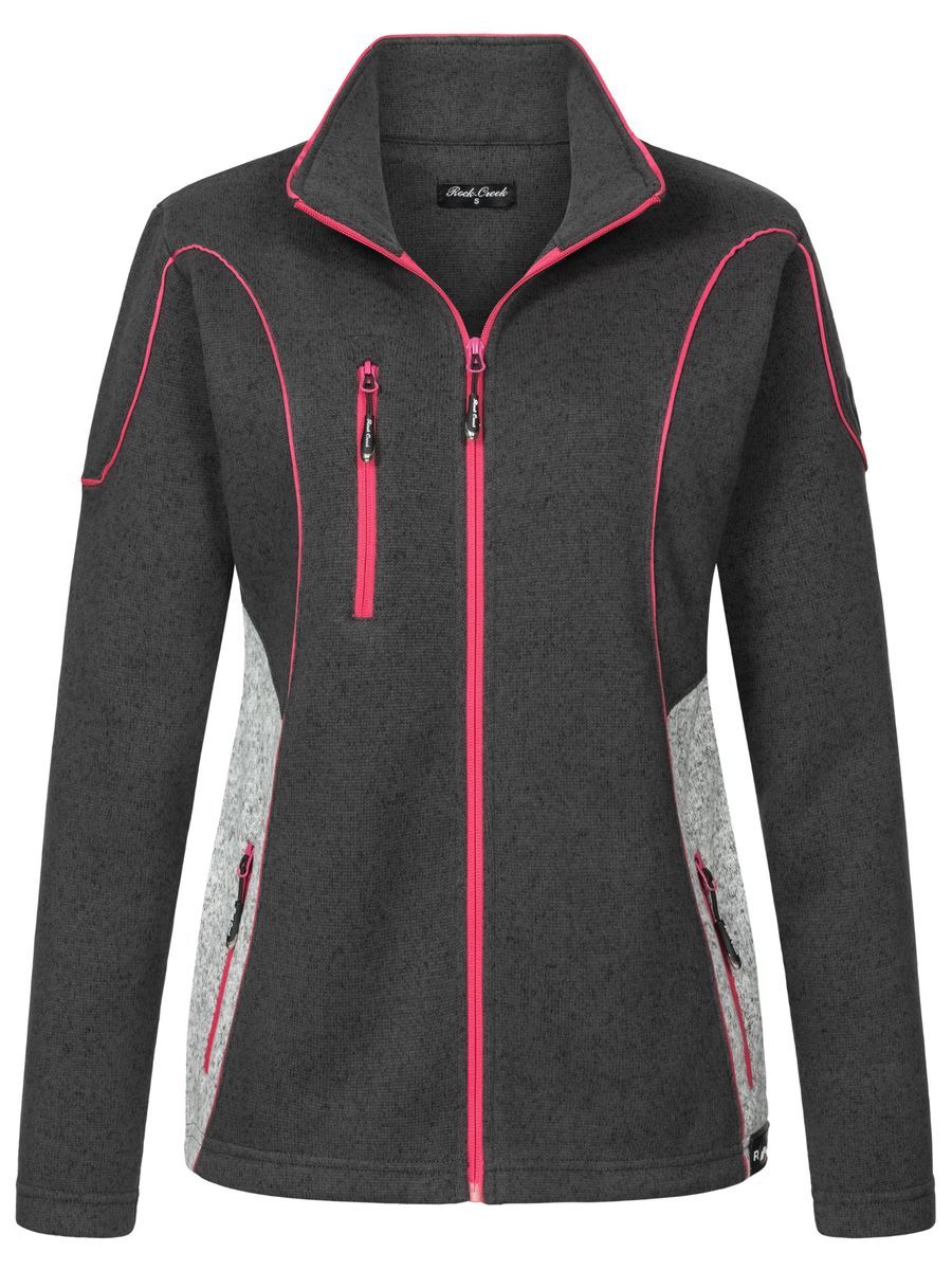 Sportliche Melange Fleecejacke