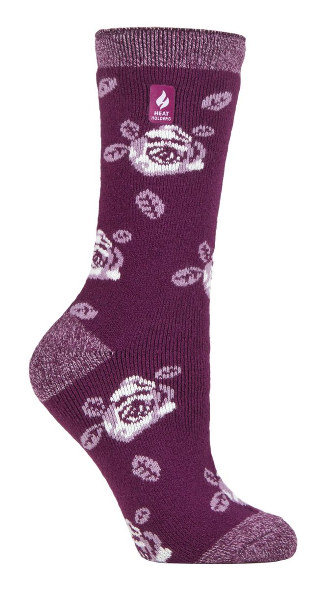 Thermosocken mit Blumenmuster