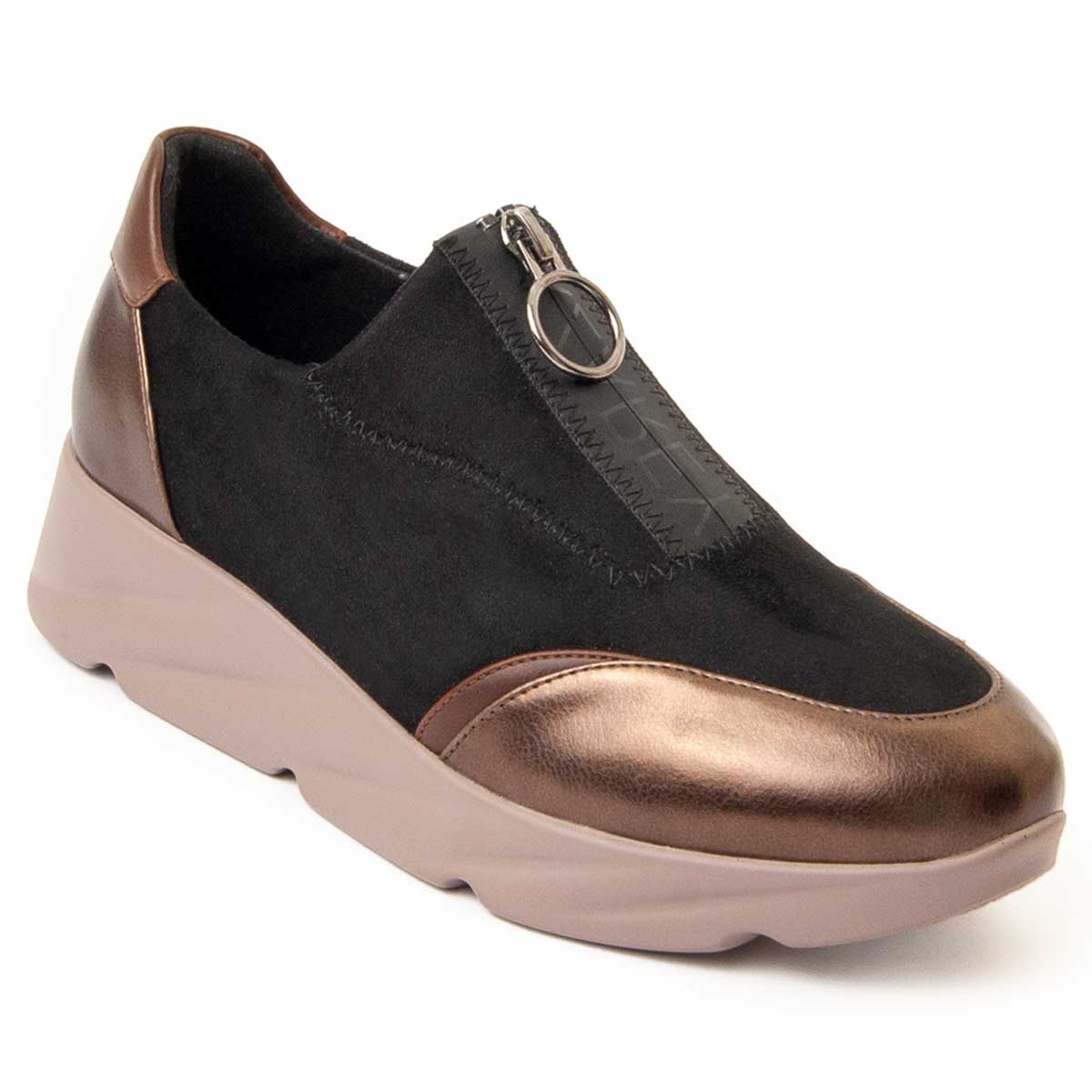 Keilsneaker mit Front-Reißverschluss