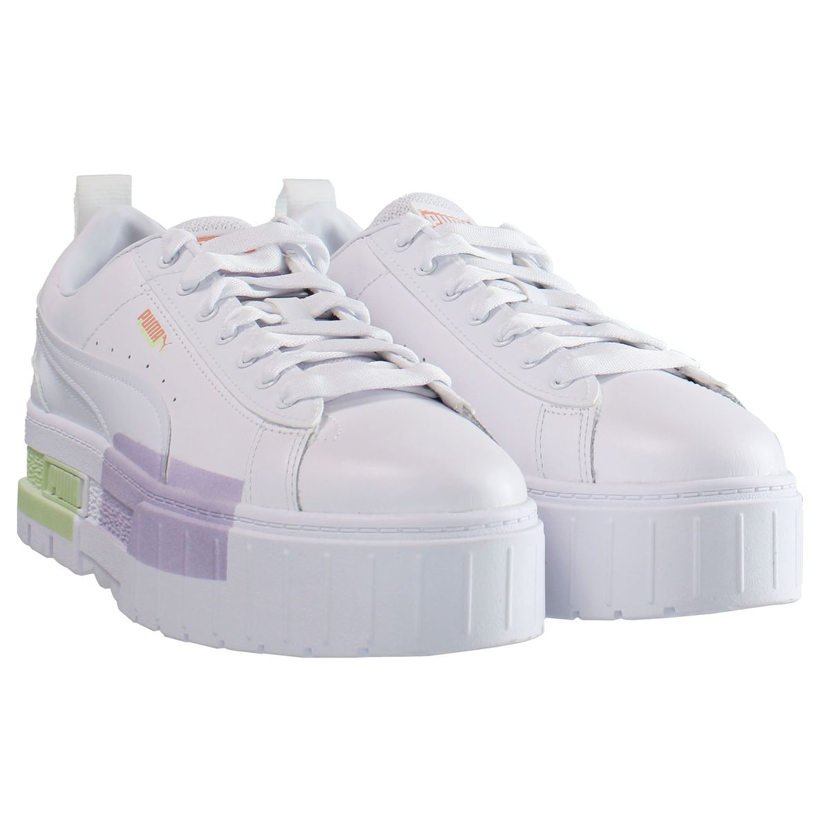 Plateau-Sneaker mit Pastell-Akzenten