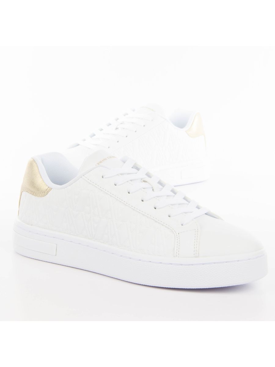 Leder-Sneaker mit Geo-AX-Prägung