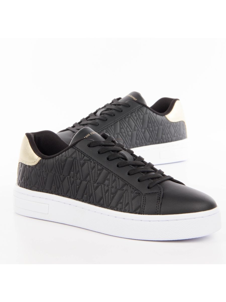 Leder-Sneaker mit Geo-AX-Prägung