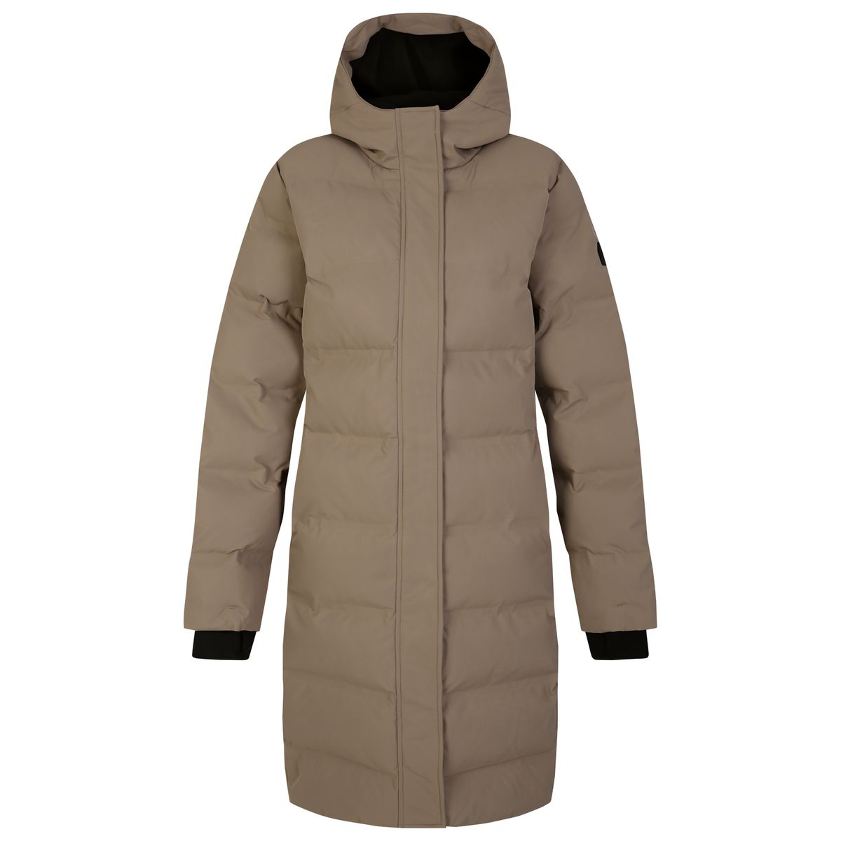 Langer gesteppter Puffer-Parka mit Kapuze